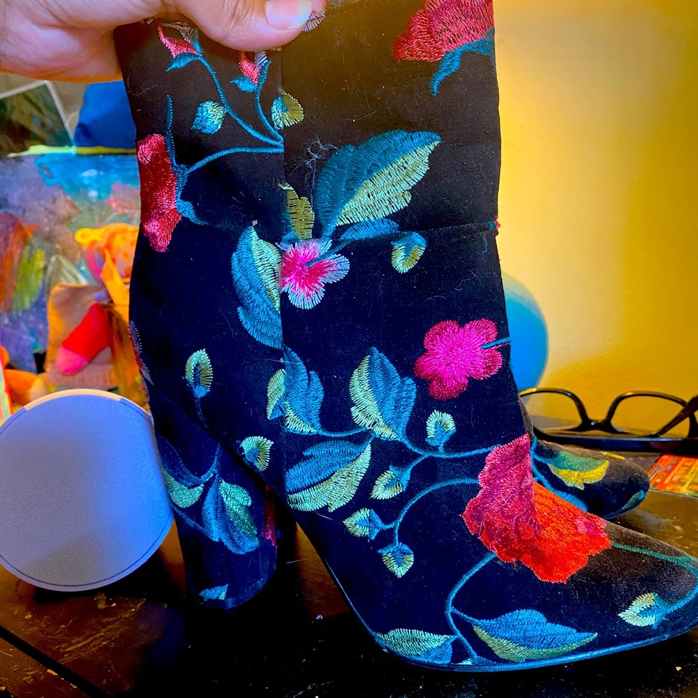 Just Fab floral bootie